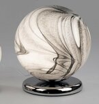 Bureaulamp sfeerlamp bol marmerlook glas 22 cm Bureaulamp sfeerlamp bol marmerlook glas 22 cm